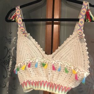 🥳3 FOR $10!!! Boho tassel crop top